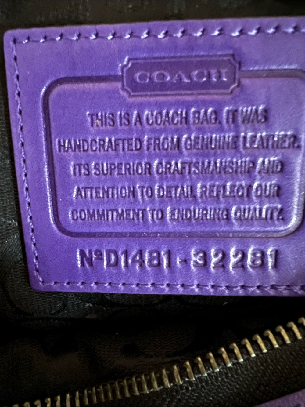 *Do Not Buy* Coach Bleeker Sport Mini Duffle Crossbody Bag in *Rare Color Purple - Picture 7 of 7